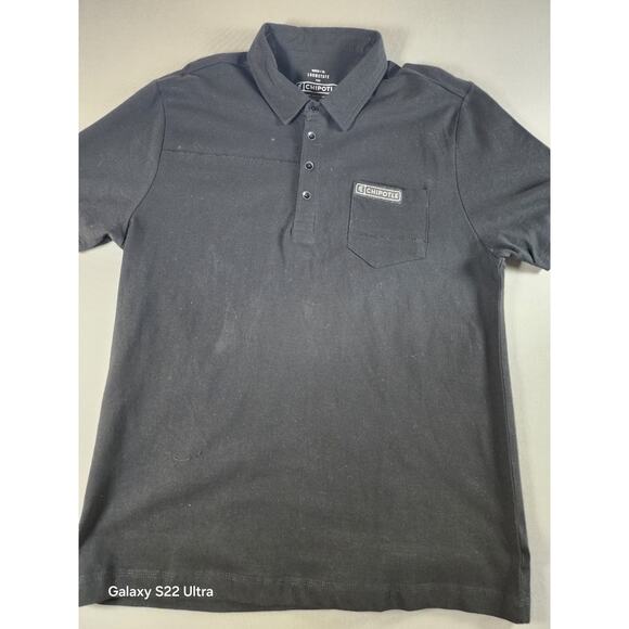 Chipotle Mens XL Polo Black Uniform Shirt Loomstate Organic Cotton NWOT - Picture 1 of 5